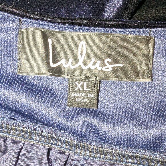 NWT Lulus | Final Song Cross Back Navy Blue Velvet Maxi Dress | Size XL - Picture 5 of 16